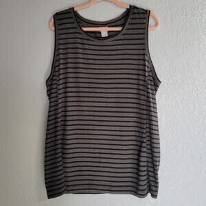 Chico's Zenergy Women's 20/22 Striped Layering Tank Blouse